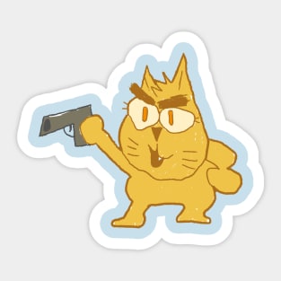 cat gun Sticker